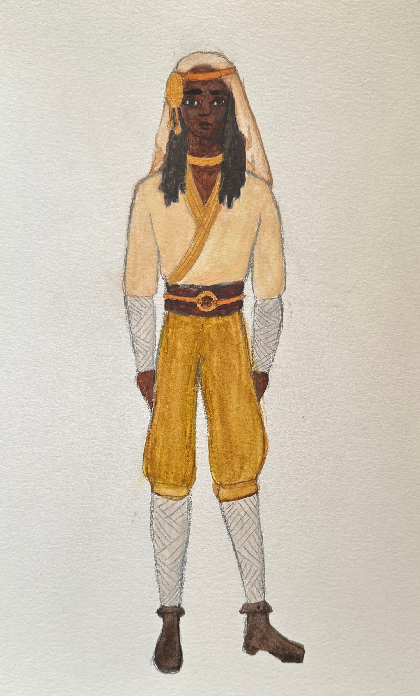The Physician Design From Godfather Death by The Grimm Brothers (watercolor and pencil)