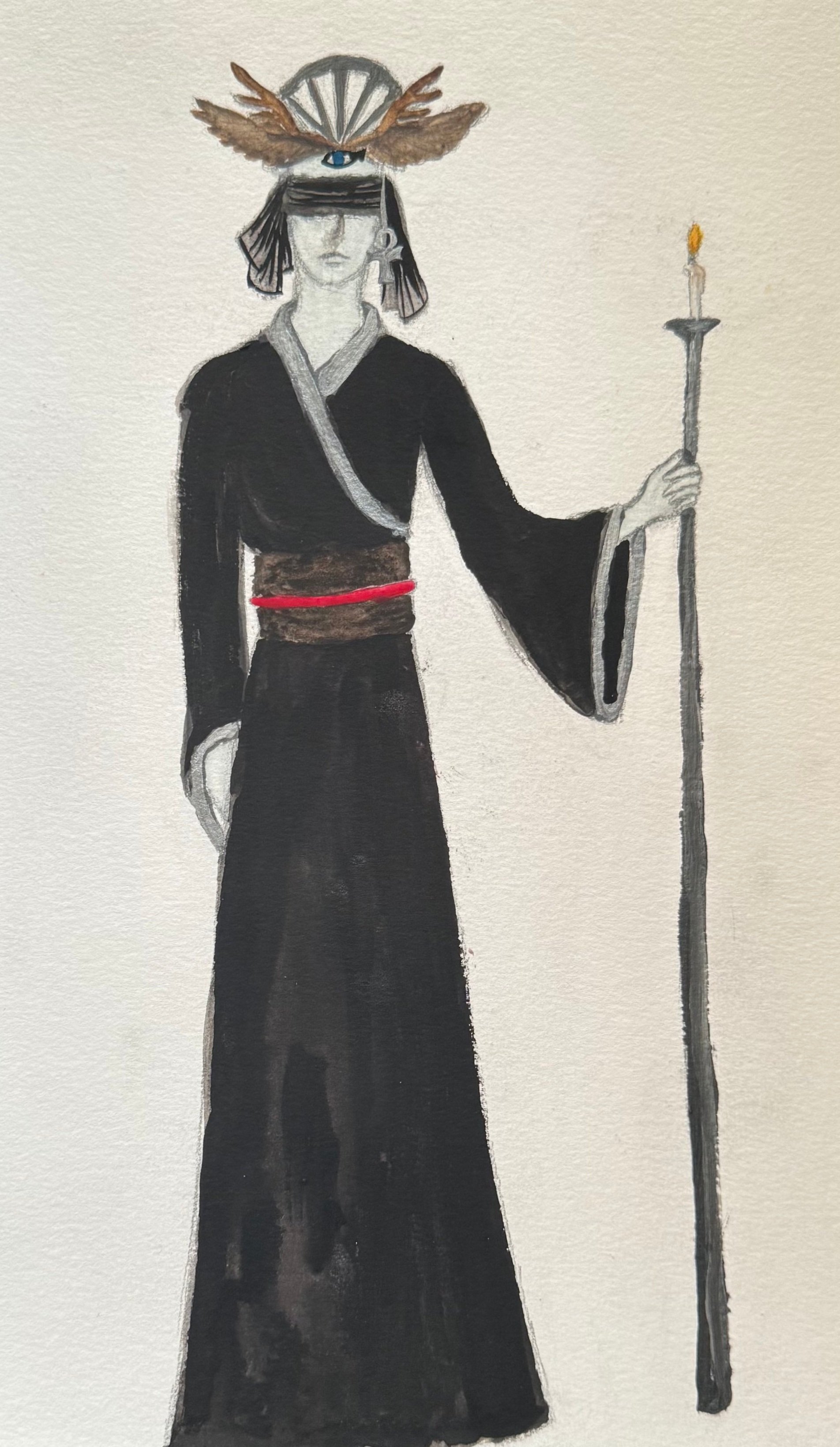 Godfather Death Design From Godfather Death by The Grimm Brothers (watercolor and pencil)