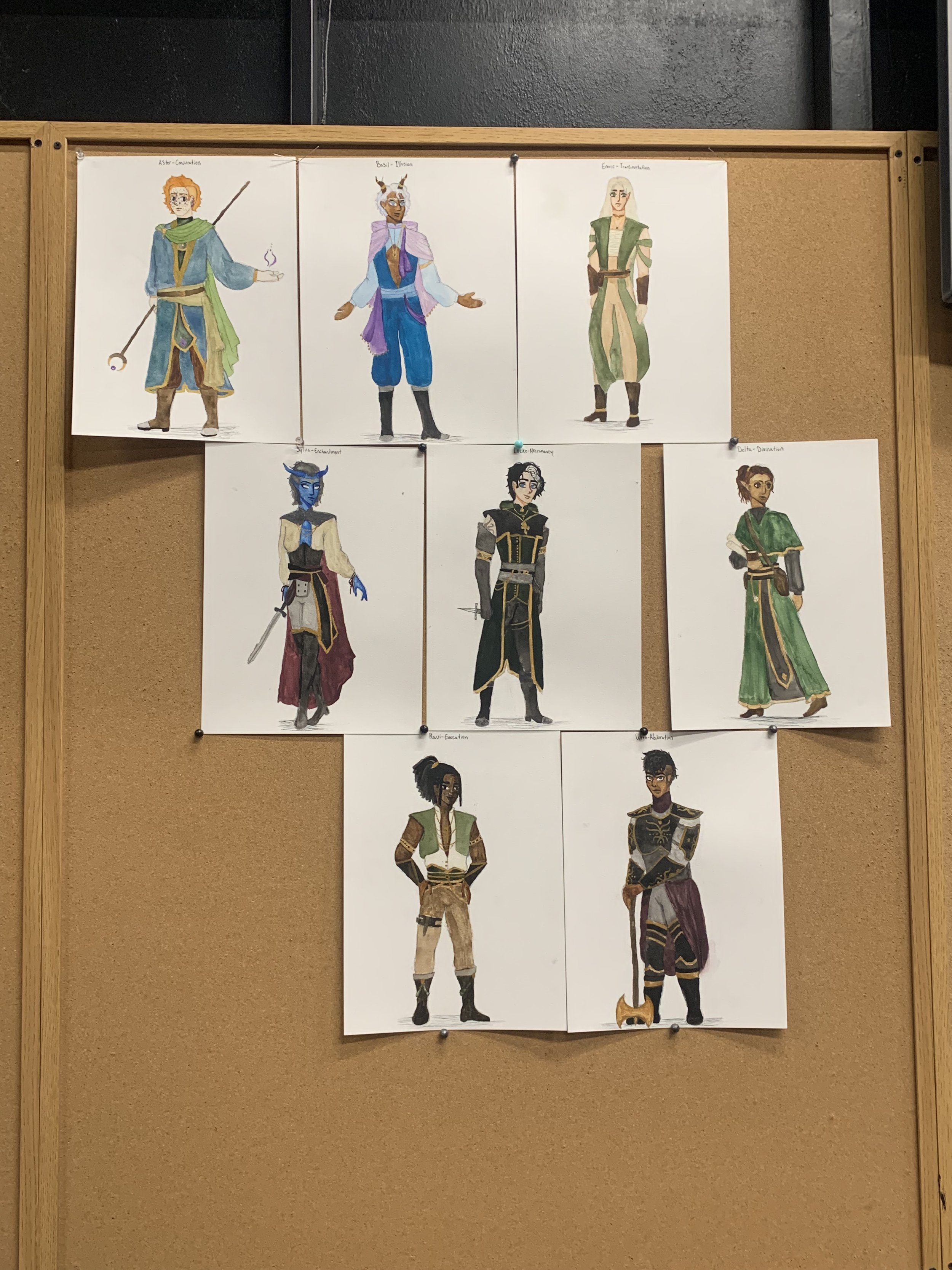 Dungeons and Dragons Character Design (watercolor, pencil, and ink)