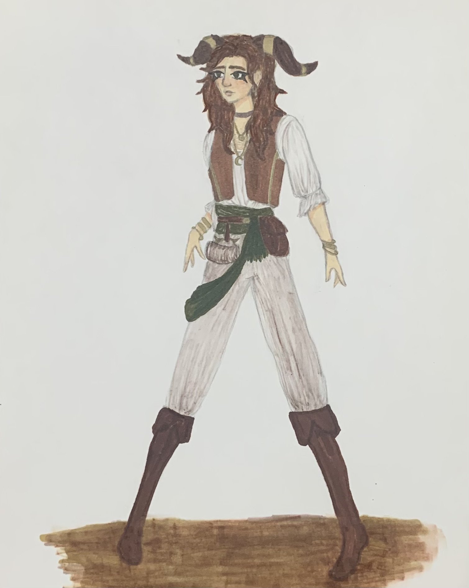 Fantasy Fashion Figure Design (alcohol marker and pencil)