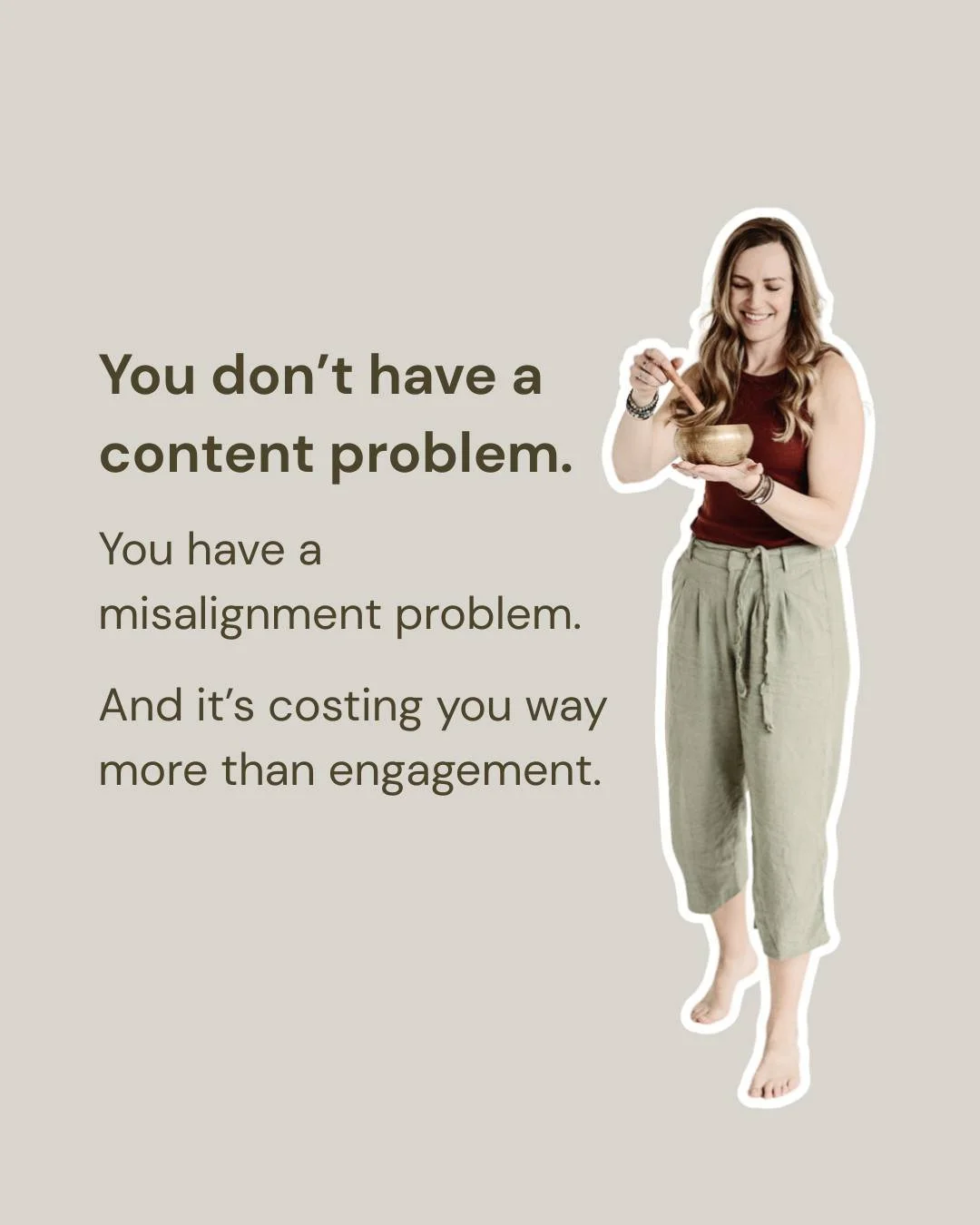 You don&rsquo;t need a better content strategy.

You need to stop trying to sound like someone you&rsquo;re not.

Because what actually sells your work?
It&rsquo;s not your hooks.
It&rsquo;s not your consistency.
It&rsquo;s not how often you post.

I
