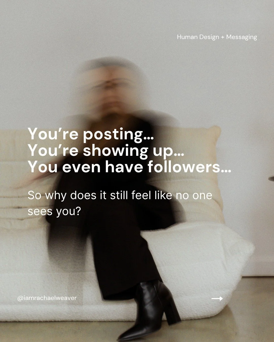 You&rsquo;re doing everything right&hellip; or at least it feels like you are.

Posting consistently.
Showing up.
Trying different strategies.

And yet&hellip; it still feels like no one is really seeing you.

Not the way you want.
Not the way your w