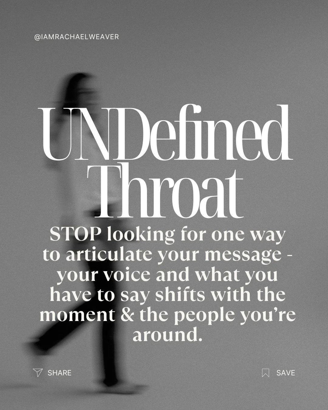 Can I tell you something about your undefined Throat?
It was never meant to speak on demand.
And every time you've forced it to &mdash; sat down to write because it's "content day," jumped on a live because you should be more visible, poste