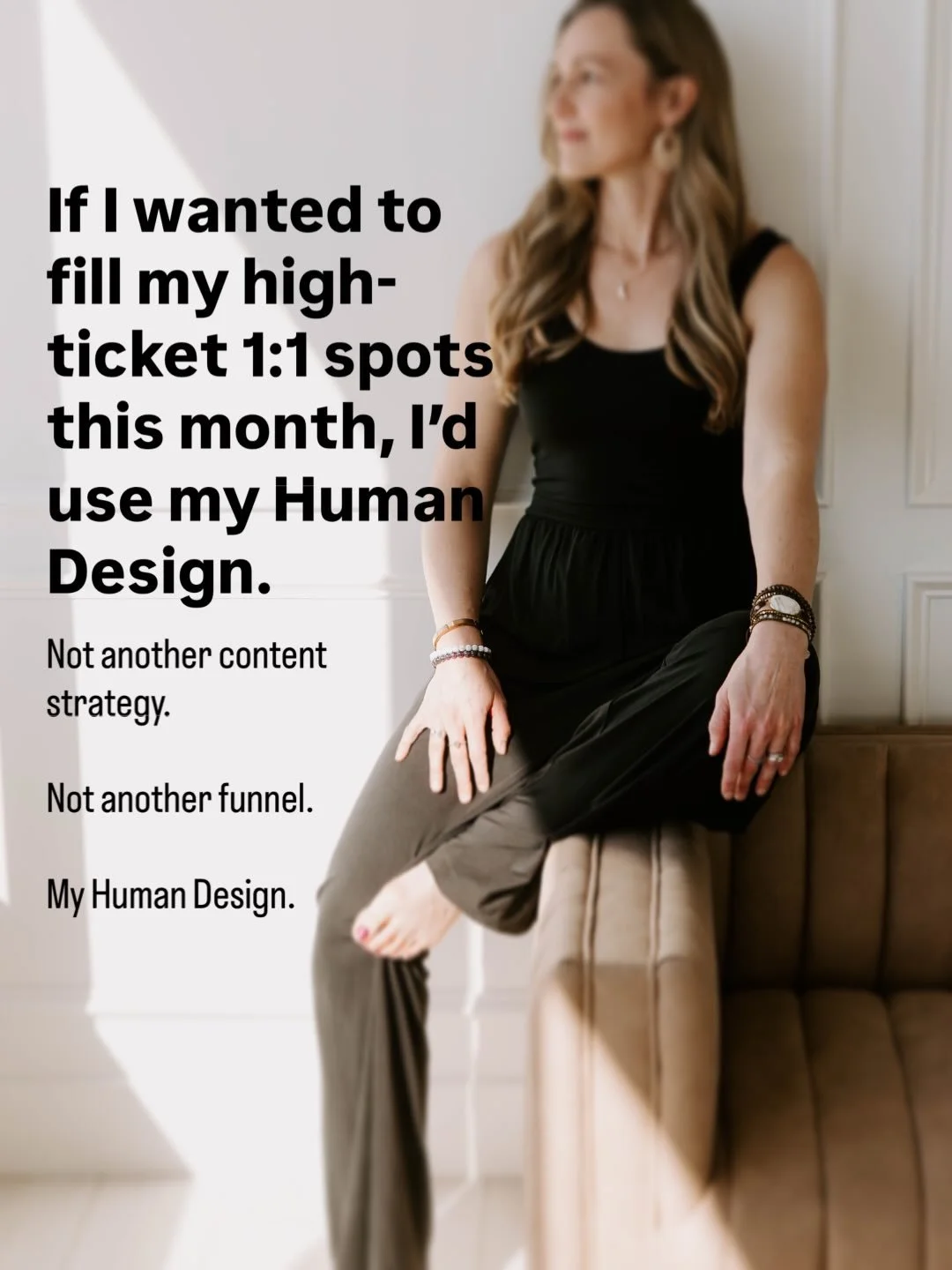 Working with me isn&rsquo;t about getting another marketing strategy.

It&rsquo;s about getting clear on what makes you the obvious choice.

Because most coaches aren&rsquo;t struggling because they need more content.

They&rsquo;re struggling becaus