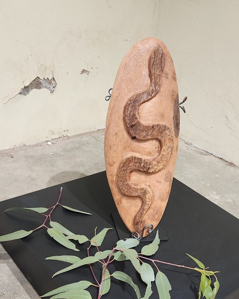 Beat the heat and come and check out Anthony Hayward Wood carvings. Exhibition open 10-3 today, tomorrow and next week at the Art Exchange 313 Argent Street. Anthony will be around today to have a yarn and answer questions about his work.