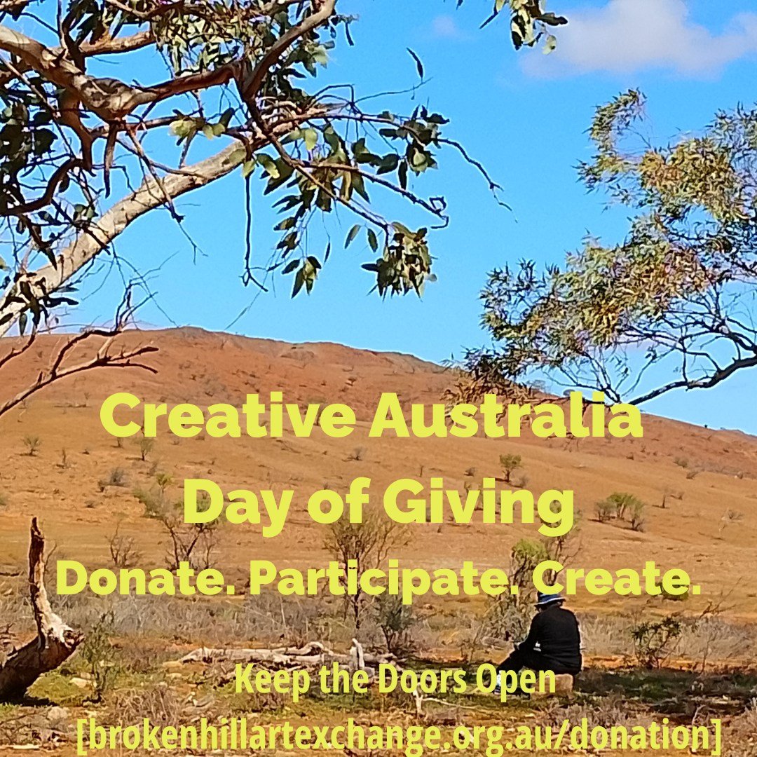 This Creative Australia Day of Giving, we&rsquo;re celebrating
creativity in the outback!
Over the past two years, Broken Hill Art Exchange has:
*Hosted 70+ artists in residence
*Delivered 30+ community workshops
*Won Volunteer Cultural Organisation 