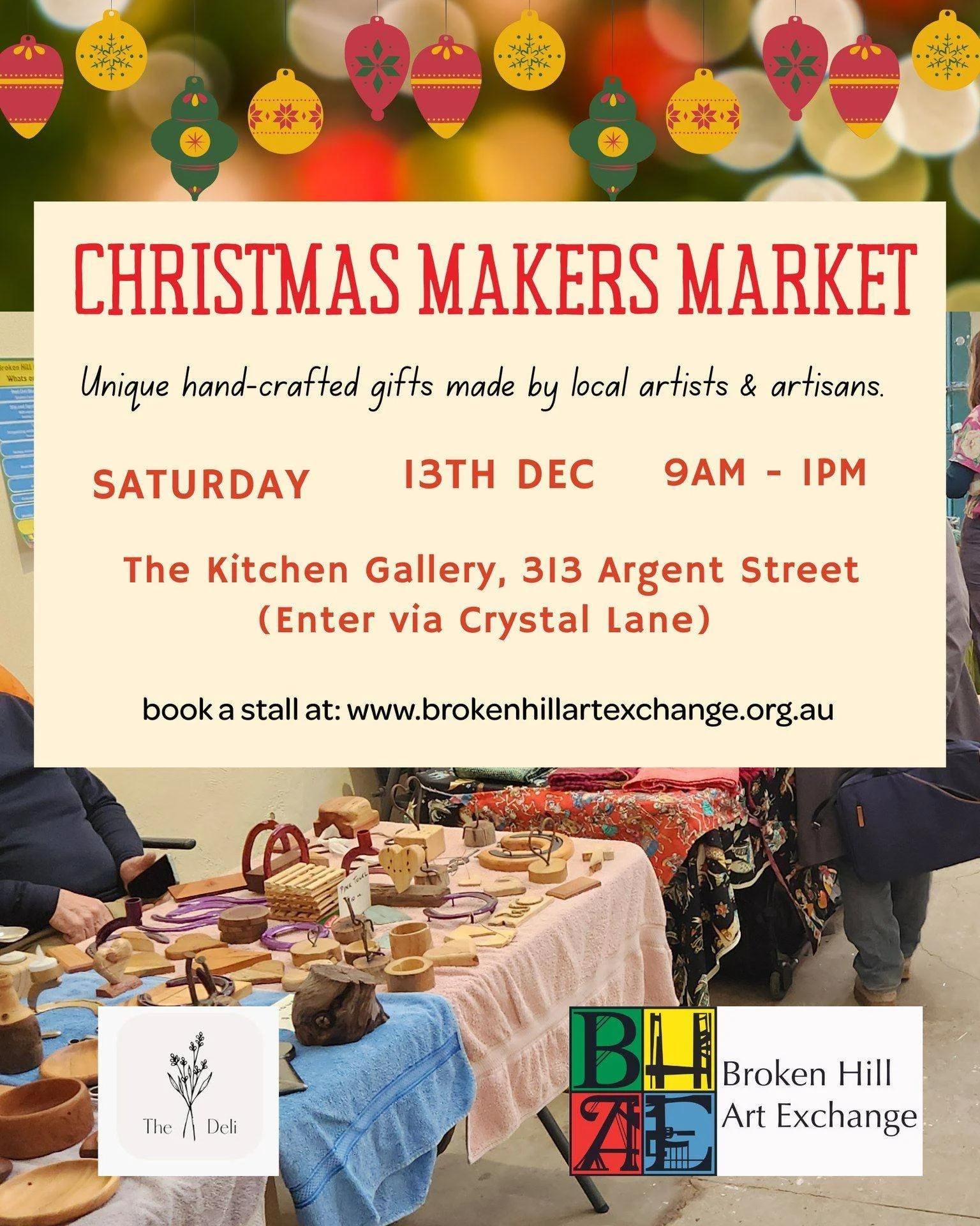 This Saturday 9-1pm, grab a unique gift to impress from the Art Exchange Christmas Market and Deli. Selection of stalls from local artists and makers selling handcrafted gifts and artworks in the Kitchen Gallery and Courtyard, with a curated collecti