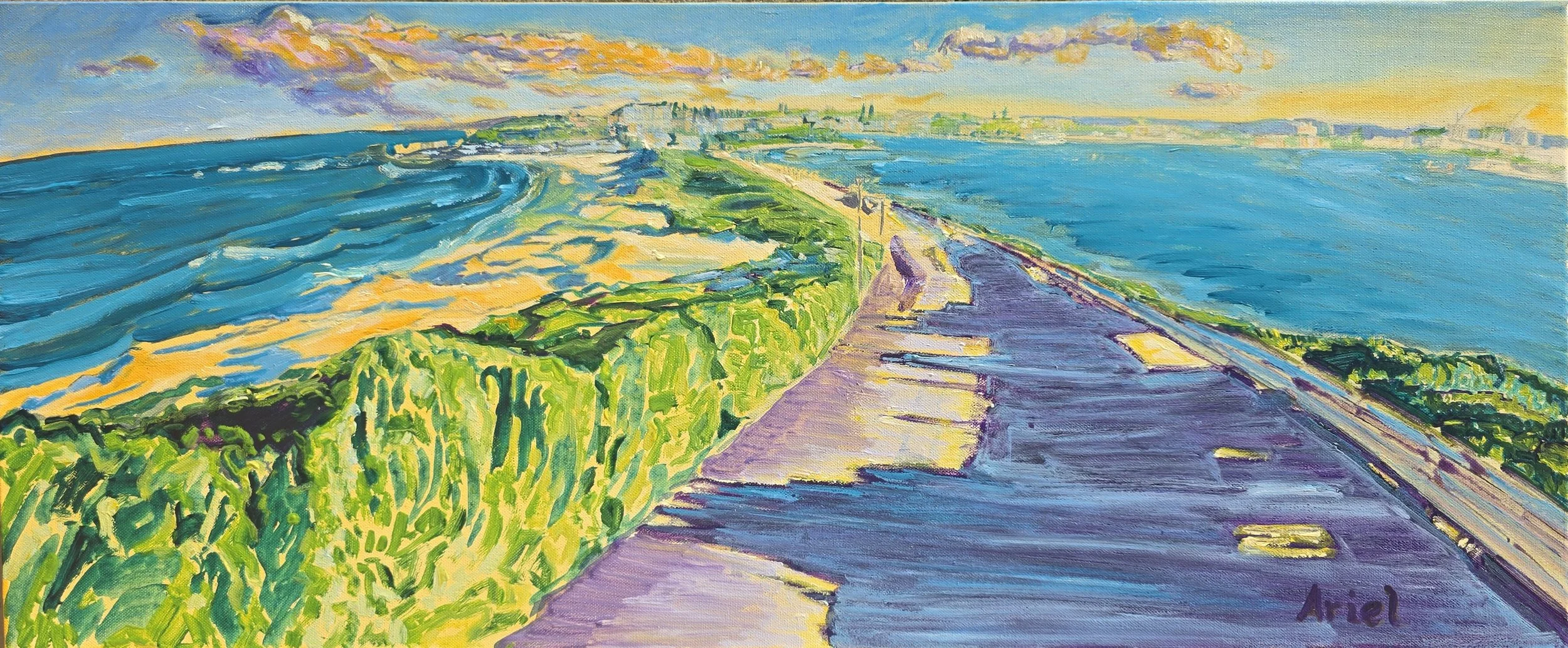 ArielDeRamos.Lighthouse West Side.2025.Acrylic.42cm x 90 cm.jpg