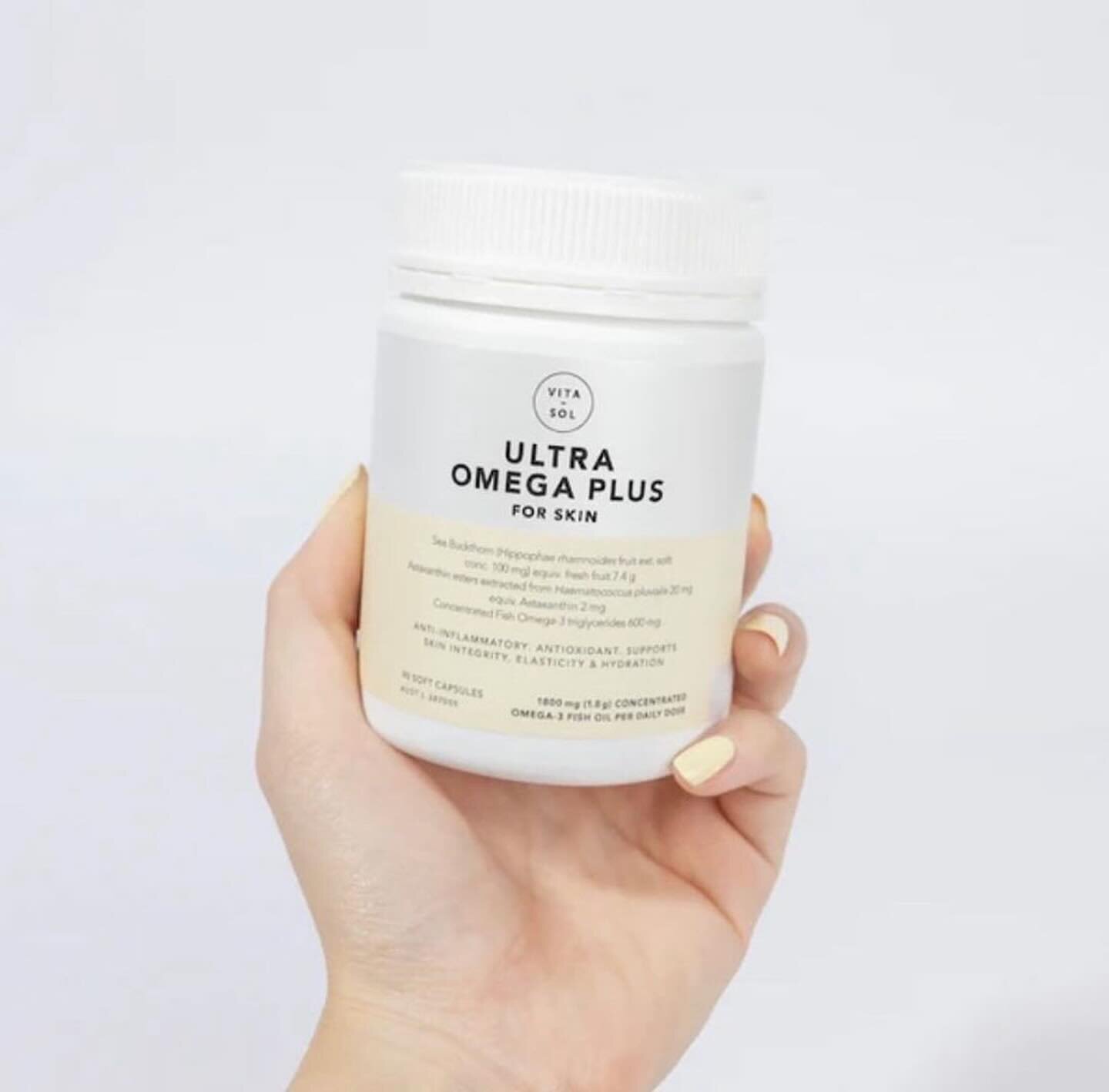 Something new is coming and we can&rsquo;t wait! Available to pre order now 

@vitasolskin Ultra Omega Plus is not just a regular fish oil supplement. Our unique omegas have been expertly formulated with skin health in mind, combining Seabuckthorn nu