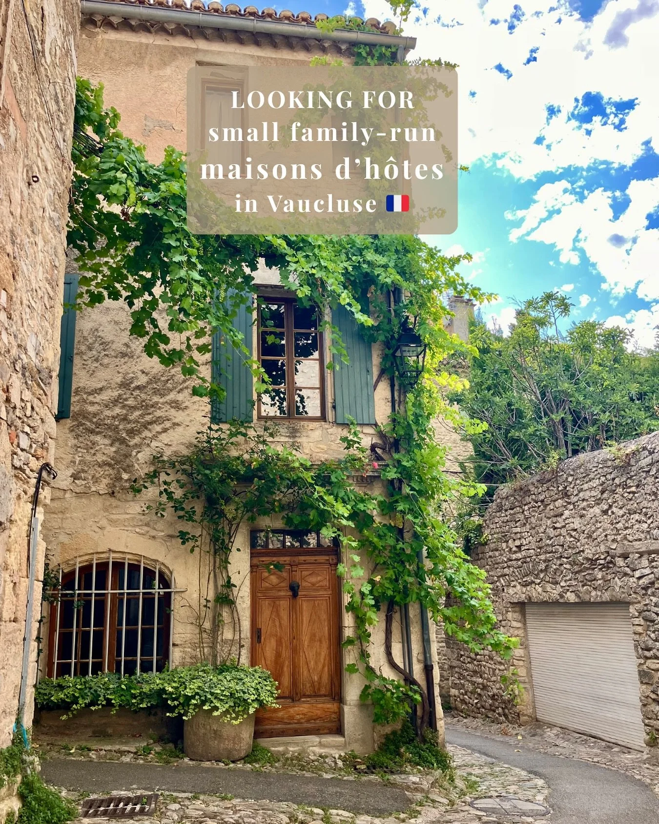 I&rsquo;m curating a new series highlighting small, family-run maisons d&rsquo;h&ocirc;tes in the Vaucluse, places with story, character, and heart.
For this project, I&rsquo;m especially seeking intimate stays that are independently owned (not corpo