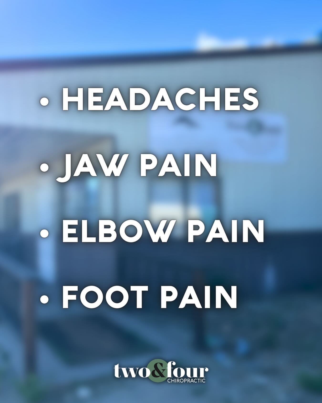 Did you know that chiropractors receive training to treat the whole body, not just the spine? Here are a few problems people came in for last week that aren&rsquo;t just the spine. 

Do you have any of these complaints? Give us a call 
(719) 204-3566