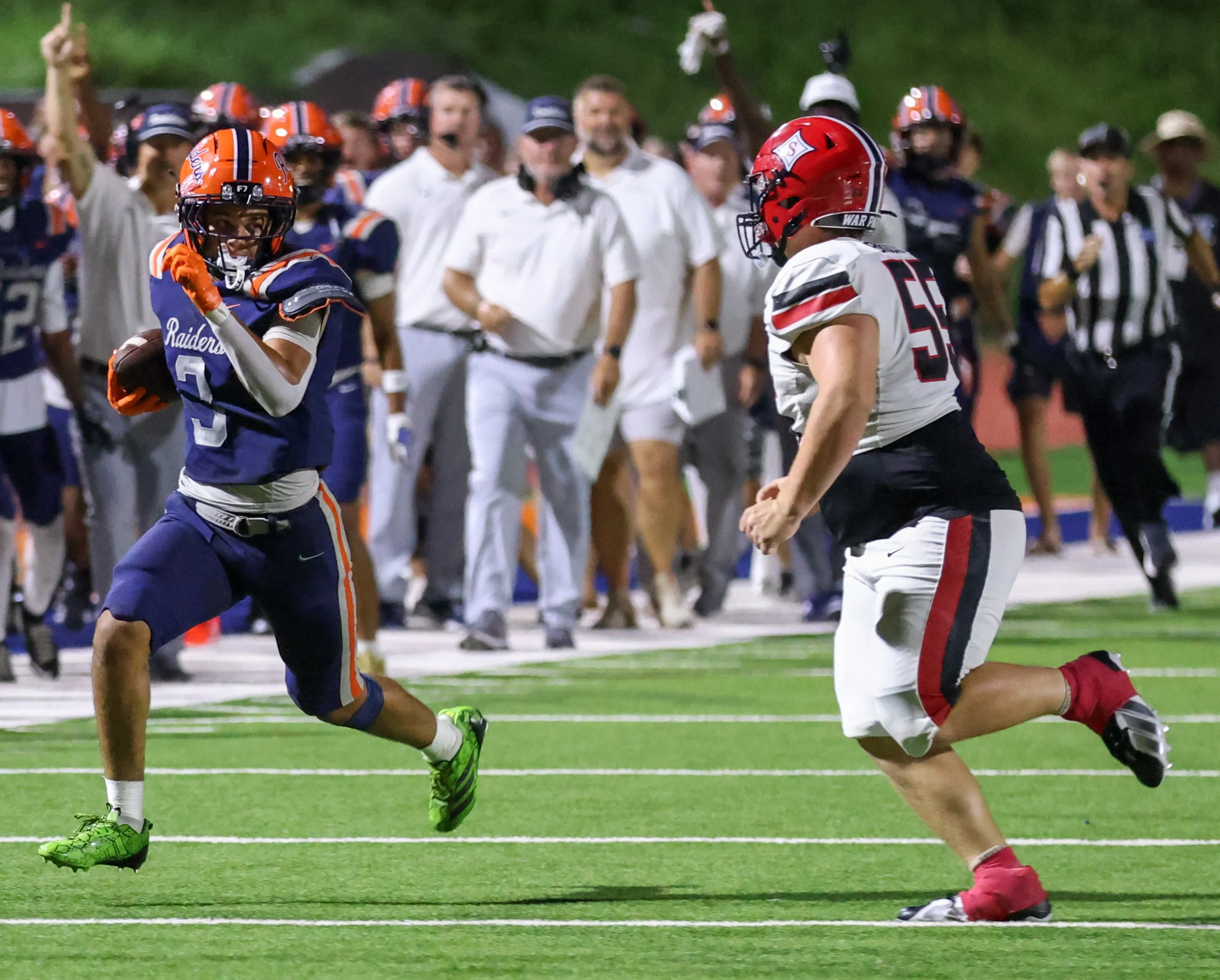 Raiders take home opener 45-7