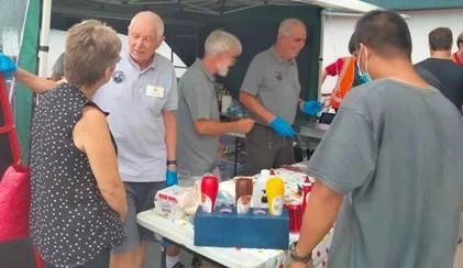 IMS – Bunnings SAUSAGE SIZZLE - Sat 6 Jan 2024 - It was a record day for a Bunnings BBQ, selling over 800 sausages needing 40 loaves of bread. It was a good result for IMS (preparing to sell)