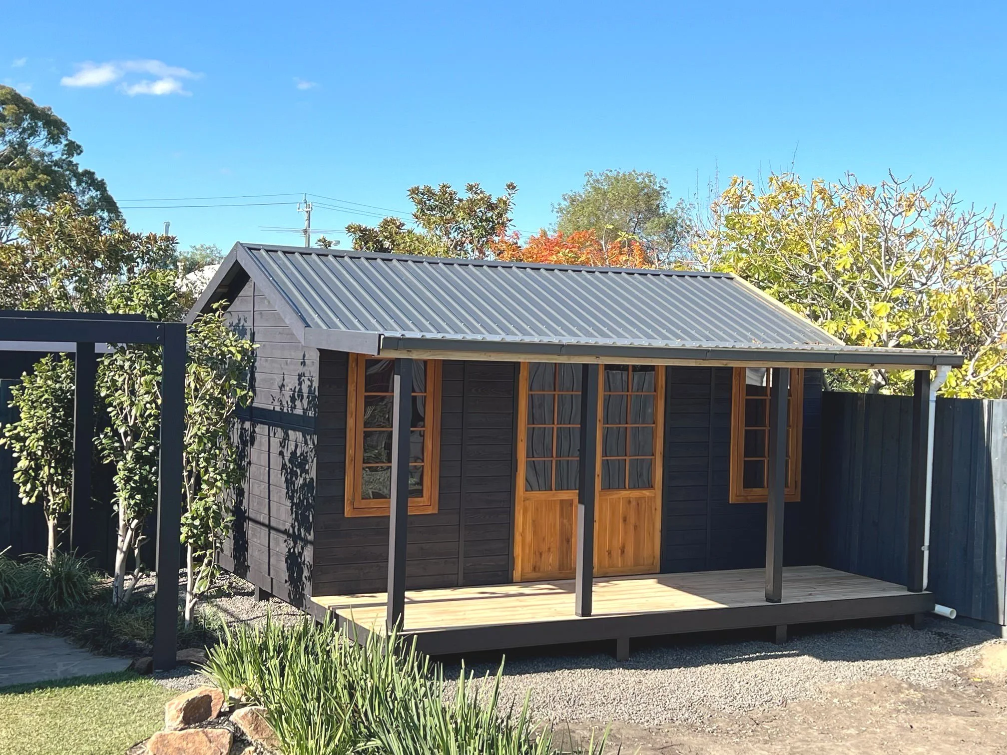 a small granny flat with a veranda