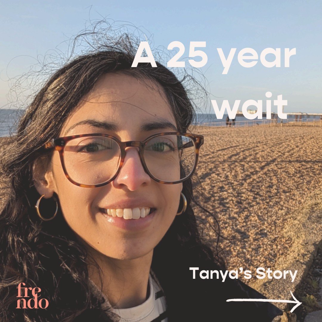 Tanya started having heavy and painful periods at age 11, but she was told, that is just part of being a woman. ⁠
⁠
Fast forward to age 36 when she received her endometriosis diagnosis: an MRI showed her uterus deviated to one side, and it looked lik