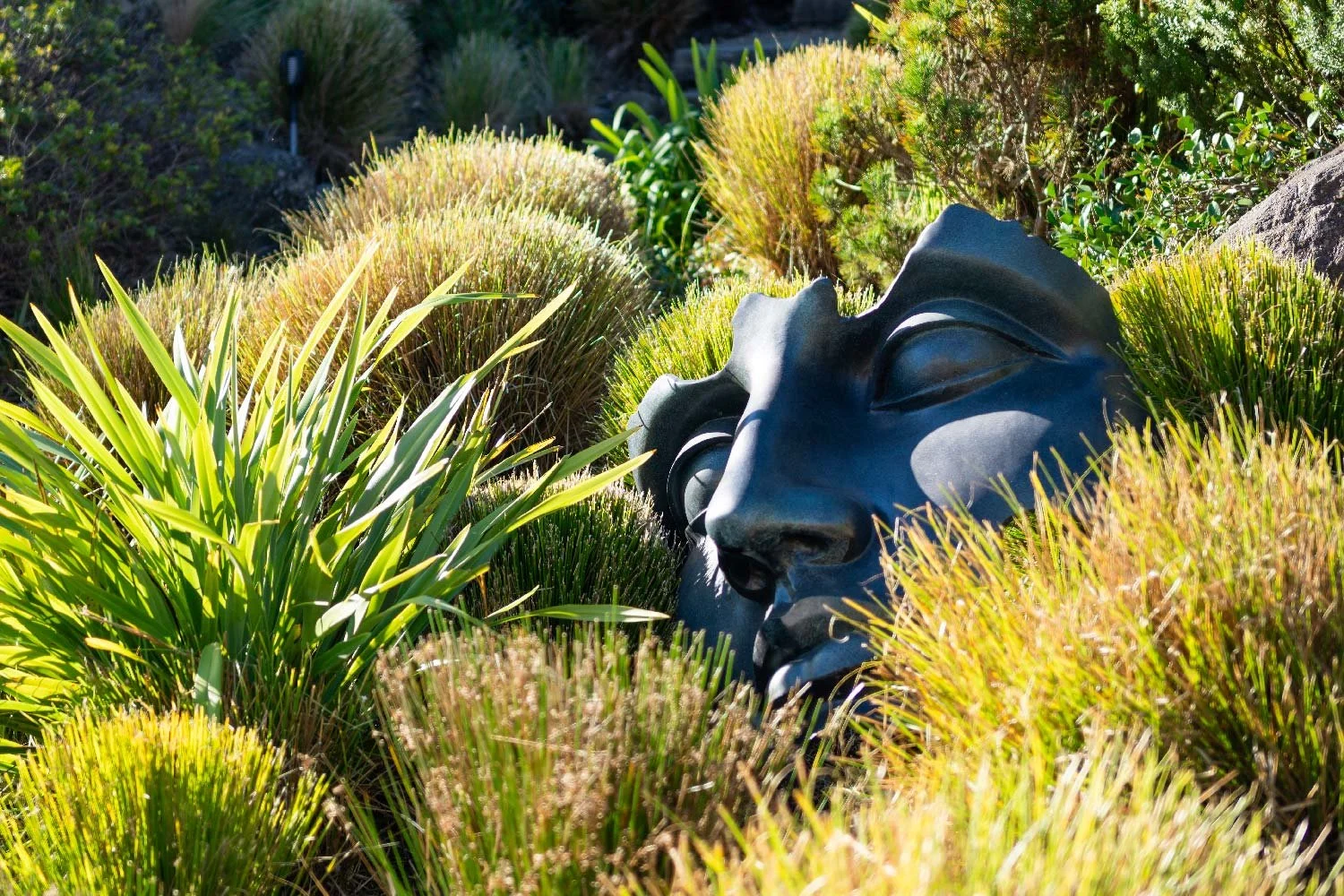 Bronze Face Outdoor Garden Sculpture