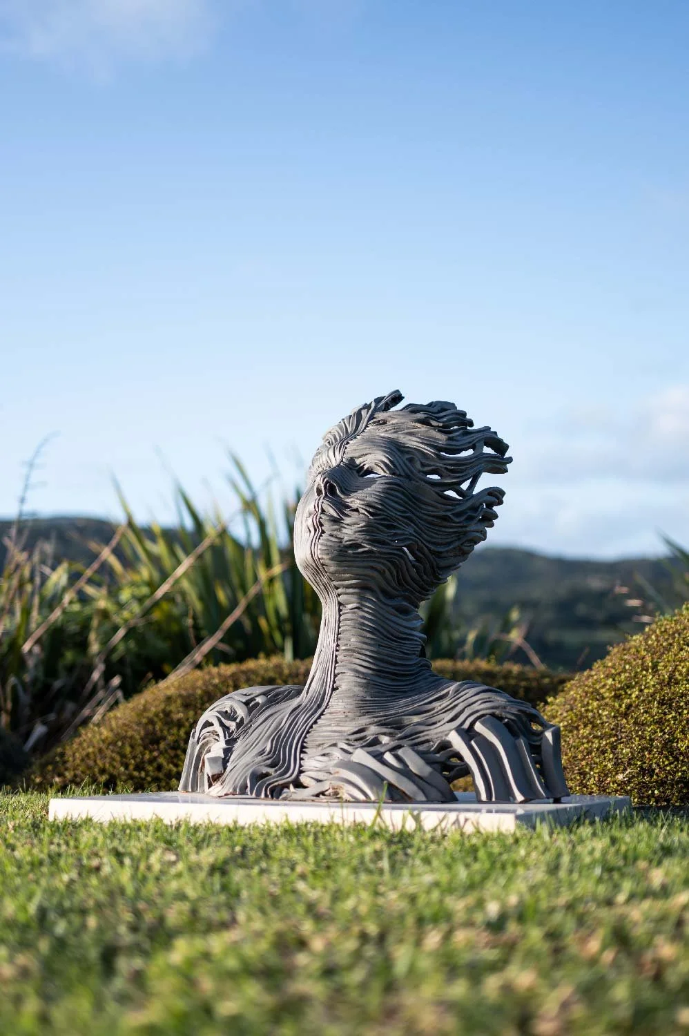 Stainless Steel Layered Woman Outdoor Sculpture