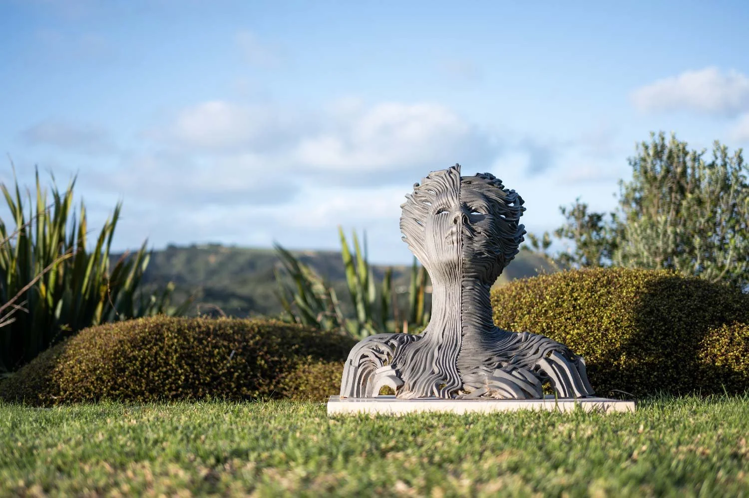 Stainless Steel Layered Woman Outdoor Sculpture