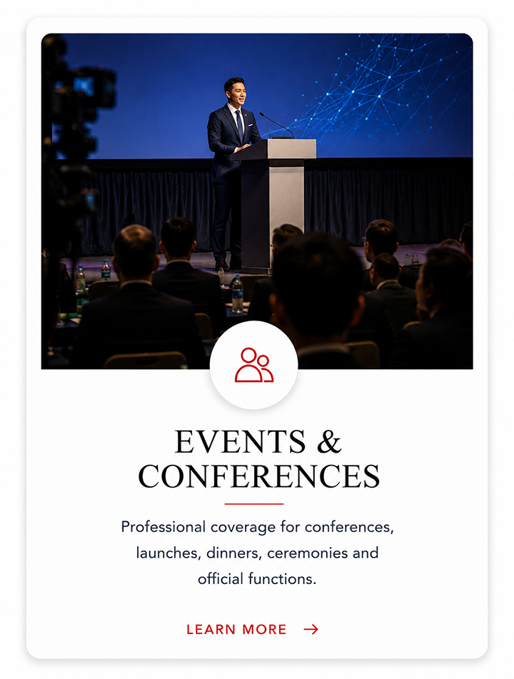 Professional event and conference photography and videography coverage.
