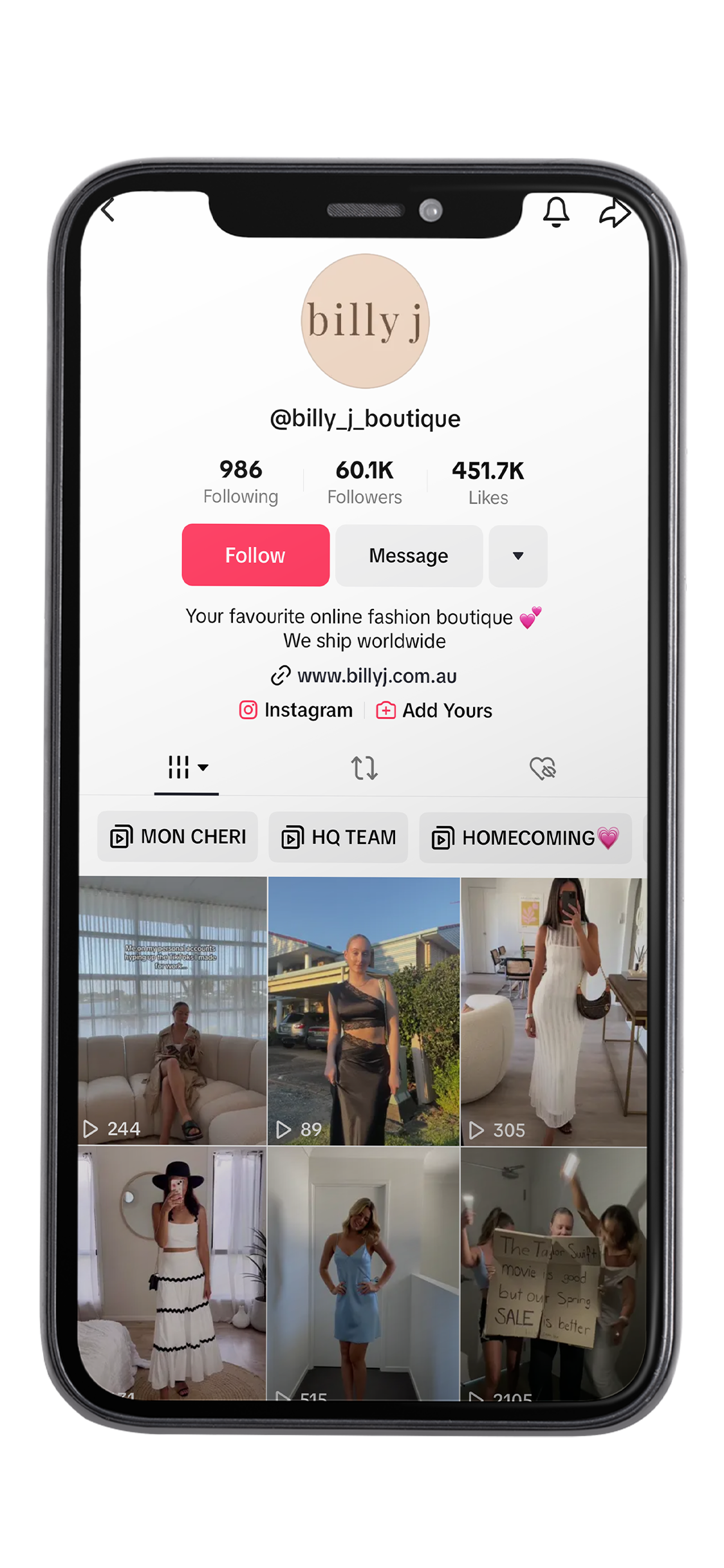 BILLY J — GROWTH HUNTR