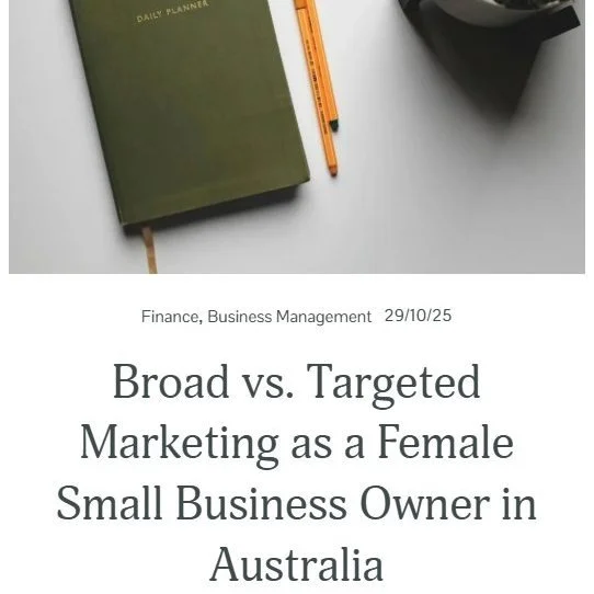 Our new blog post is out!

&quot;Broad vs. Targeted Marketing as a Female Small Business Owner in Australia&quot;

Head over to perfectlyorganisednt.com for more!

Share this post or tag a small business owner!

 #huntervalley  #mclarenvale  #margare