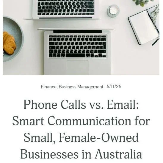 Our new blog post is out!

&quot;Phone Calls vs. Email: Smart Communication for Small, Female-Owned Businesses in Australia&quot;

Head over to perfectlyorganisednt.com for more!

Share this post or tag a small business owner!

 #huntervalley  #mclar