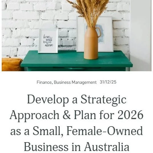 Our new blog post is out!

"Develop a Strategic Approach &amp; Plan for 2026 as a Small, Female-Owned Business in Australia"

Head over to perfectlyorganisednt.com for more!

Share this post or tag a small business owner!

 #huntervalley  #
