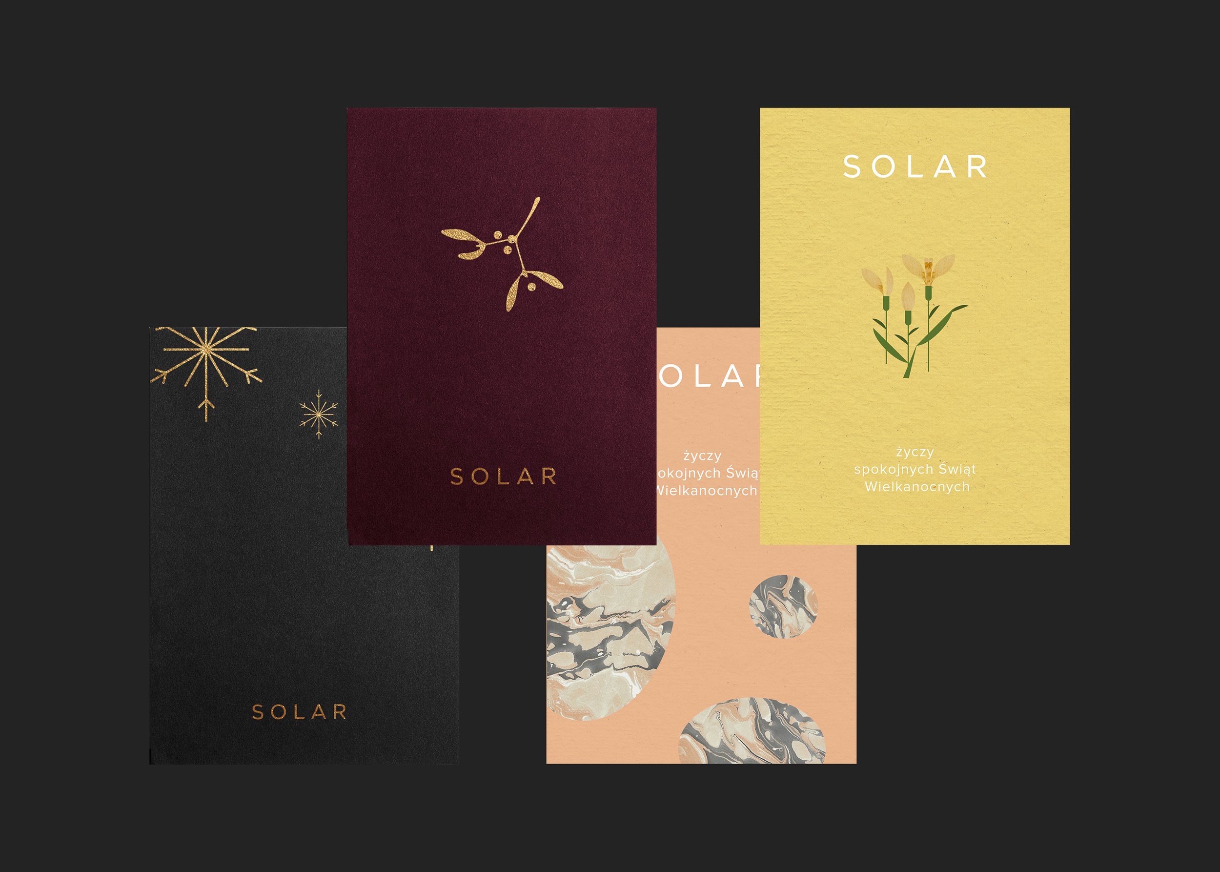 Greeting cards for Christmas and Easter