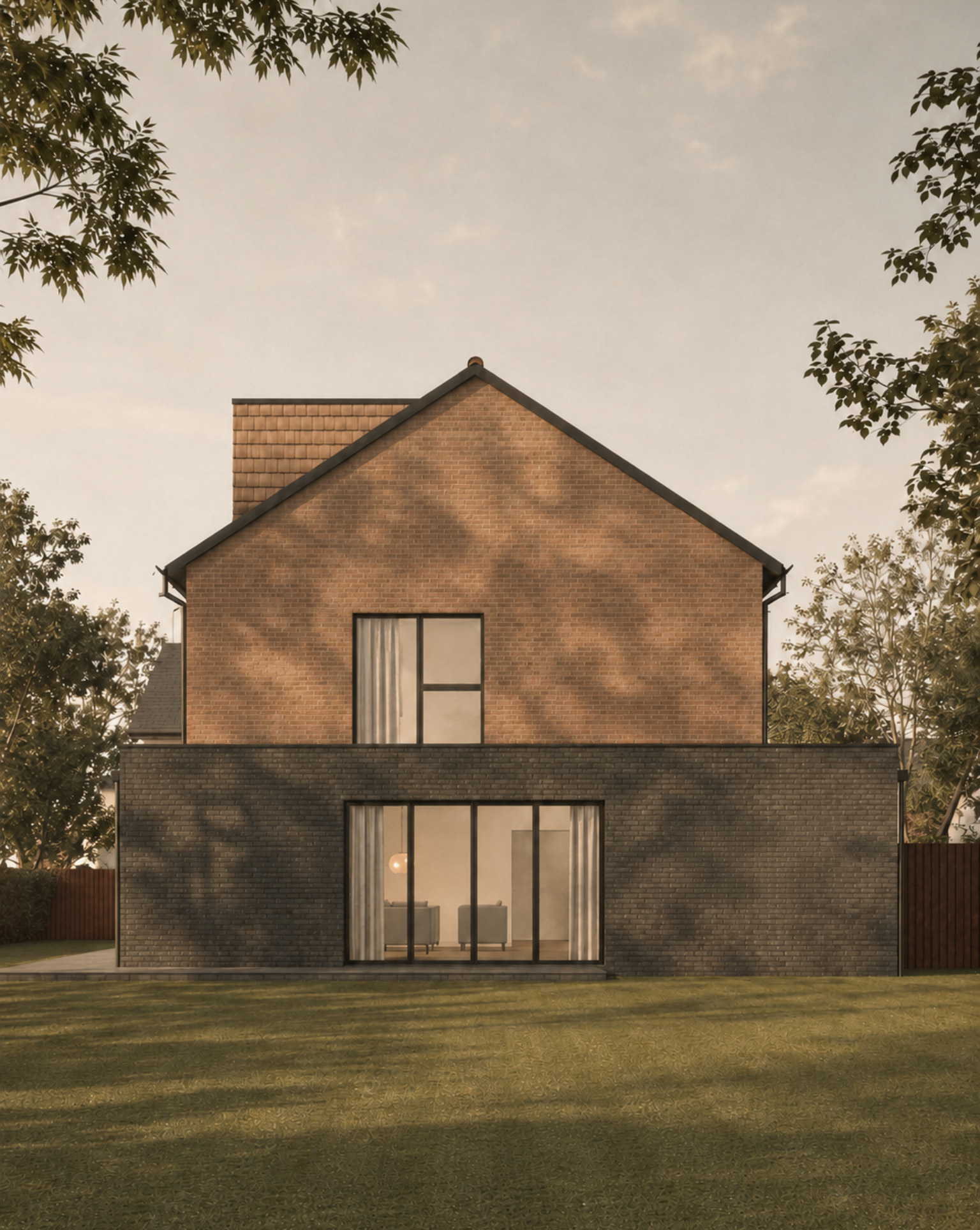New Build House Side Elevation