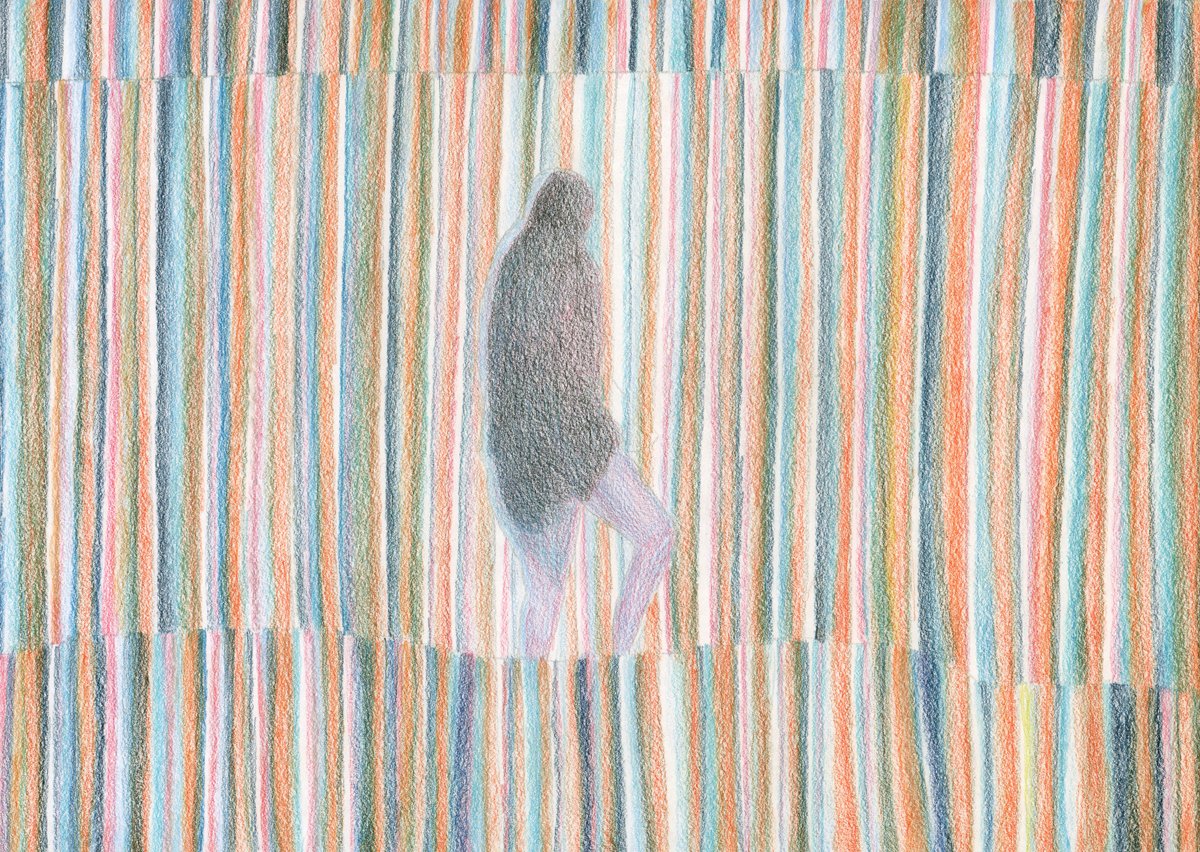 _Through the curtain_ pencil on paper 29 x 42 cm 2020.jpg