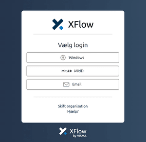 BM: log ind i XFlow — XFlow Support