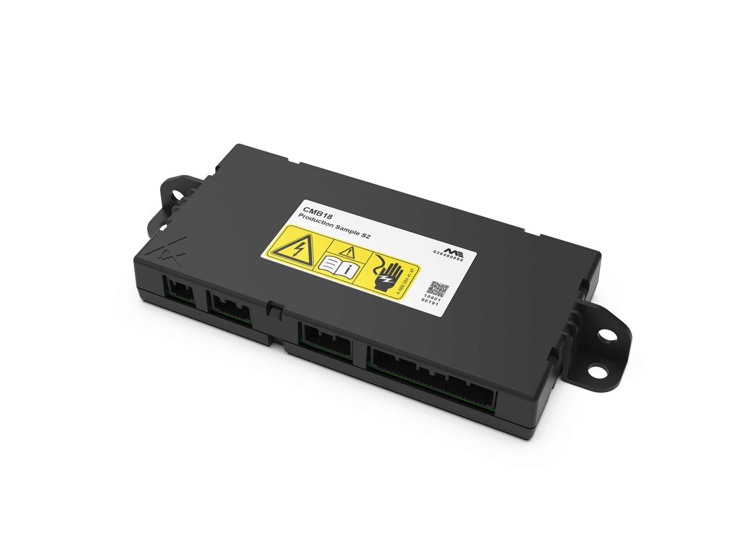 18 channel version of Munich Electrifications Cell Monitoring Boards on a transparent Background