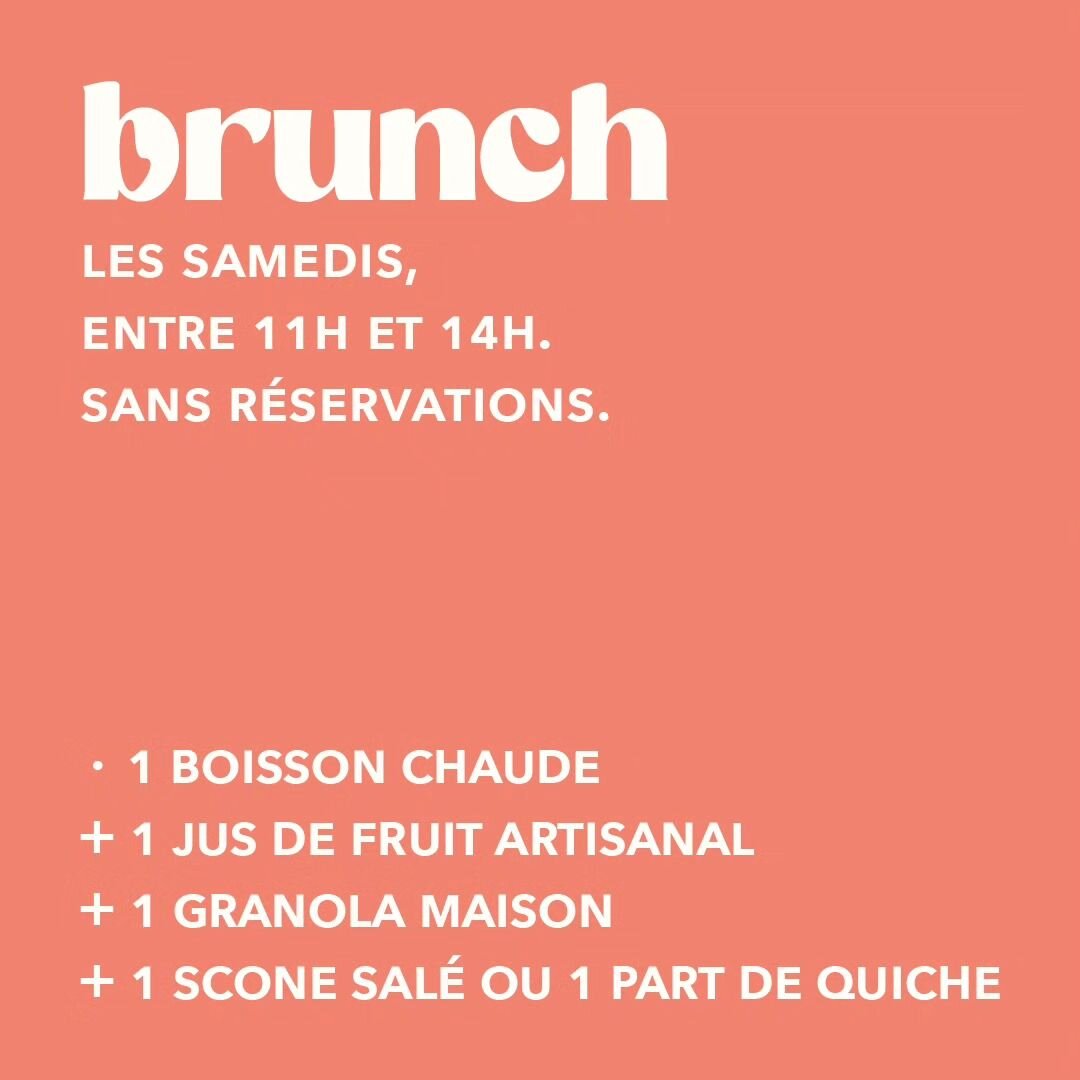 &bull; BRUNCH 🍓
Une offre simple et gourmande ! 

👉 Un bon caf&eacute; @cafemokxa
👉 Un jus de fruit artisanal par @moimocheetbon 
👉 Des produits faits maison : Granola avec fromage blanc (ou lait d'avoine) &amp; coulis de fruits rouges, Scone sal