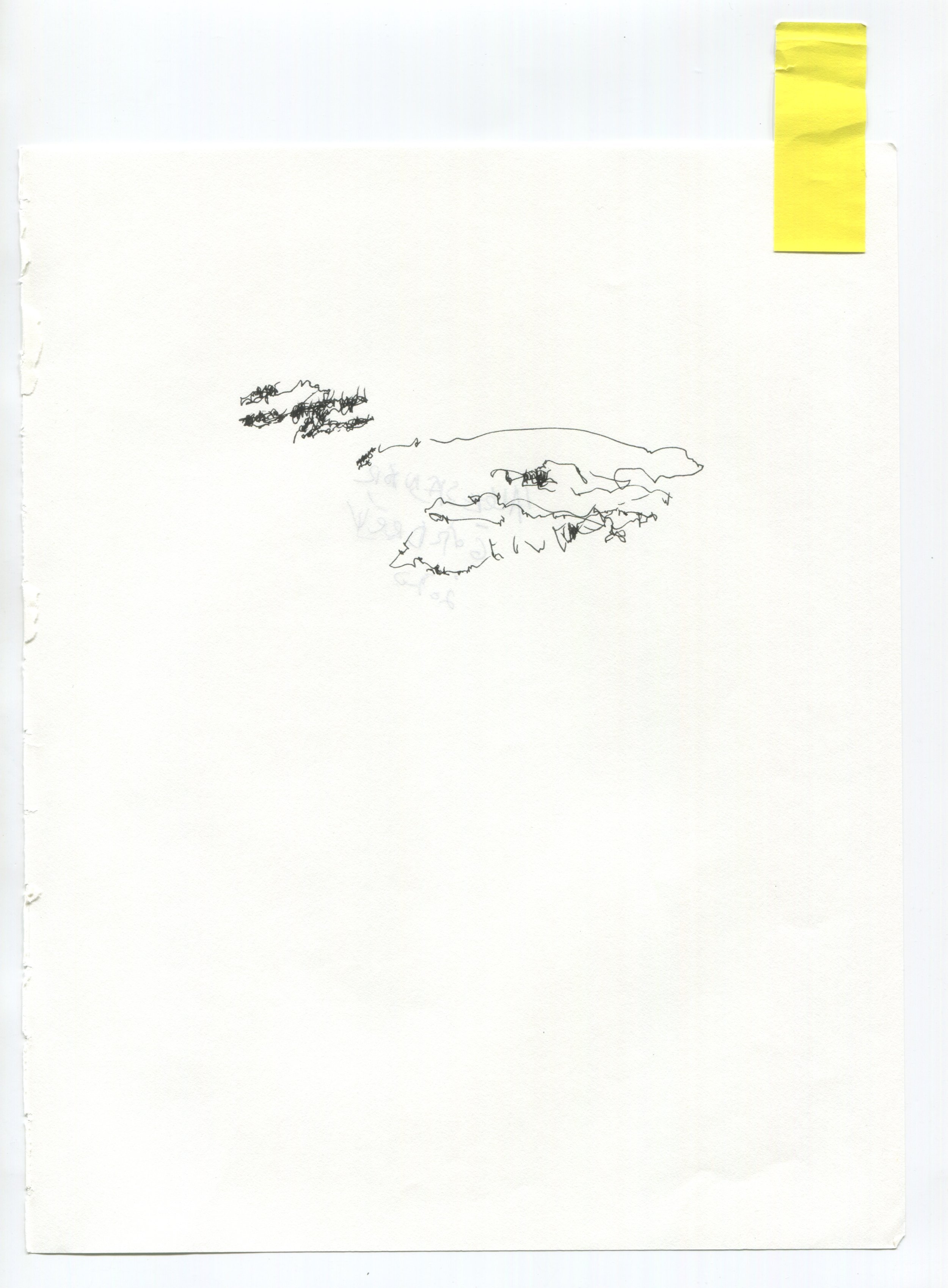 untitled piece from "Asemic letters" series, 2020. Gel pen on paper - 19 x 24 cm