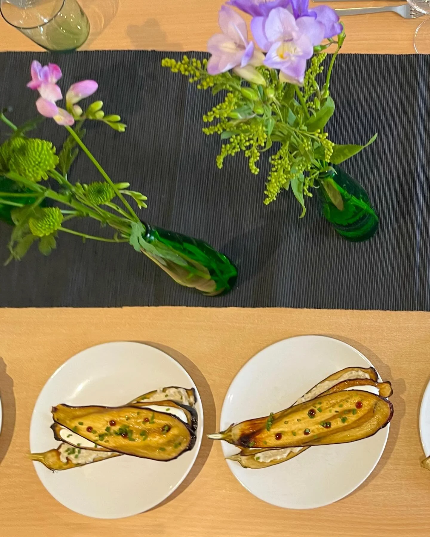 Nouvelle entr&eacute;e au menu: millefeuille d&rsquo;aubergine