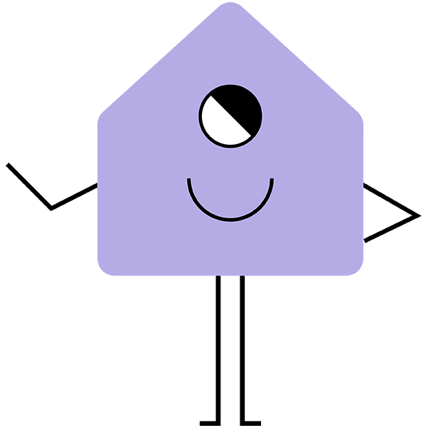 Loan Street purple house character
