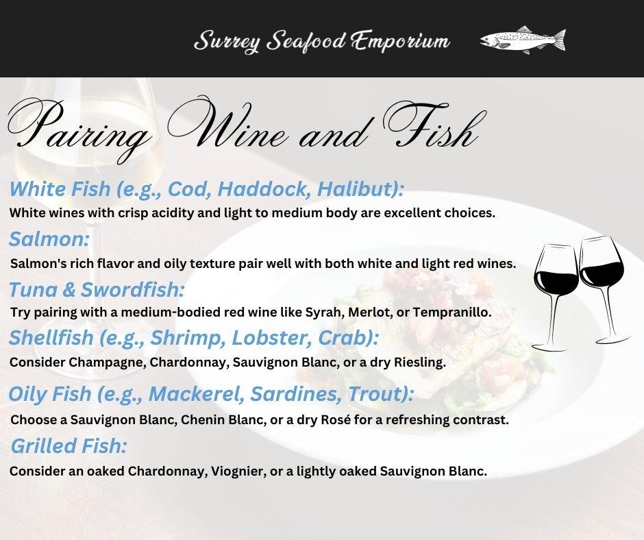 🍷🐟 Elevate Your Seafood Experience: Perfect Wine Pairings for Your Favourite Fish! 🍷🐟

Ready to take your seafood dinner to the next level? Discover the art of wine pairing with our expert guide to matching your favourite fish with the perfect vi