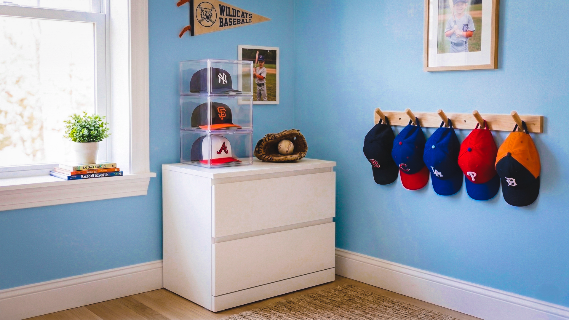 From Dugout to Display: Smart Baseball Hat Storage for Kids