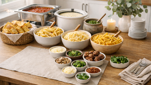 How to Host an Easy Pasta Bar Party for Any Occasion — Daisies in Clover