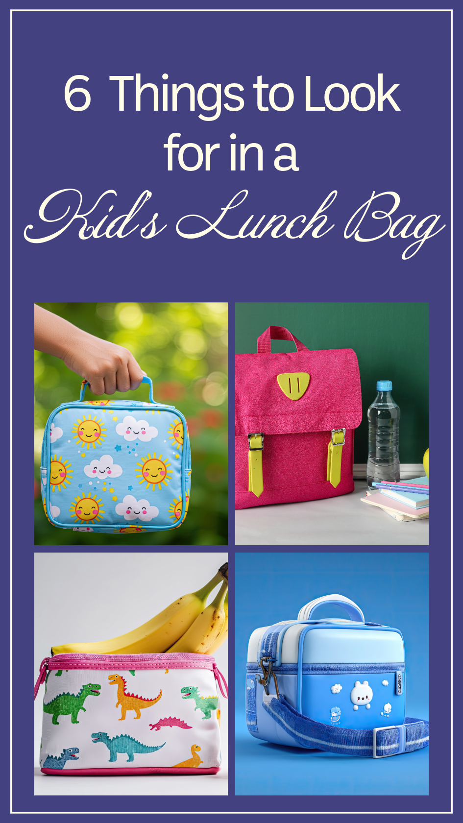 6 Things to look for in a kids' lunch bag or lunchbox for school lunches