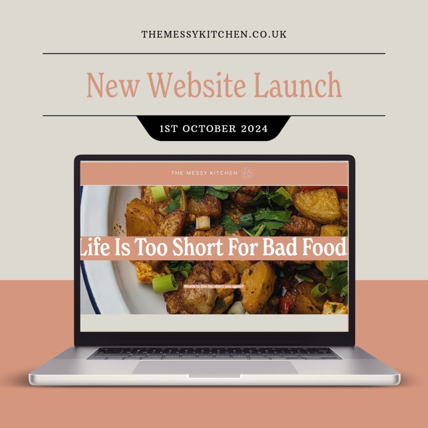 Introducing... TheMessyKitchen.com

Big news day! Next week, I am officially relaunching TMK.com - the new home of not one, but TWO new blogs.
1. The Pantry - which is a free resource and will feature tips, tricks, recommendations and the like.
2. Th