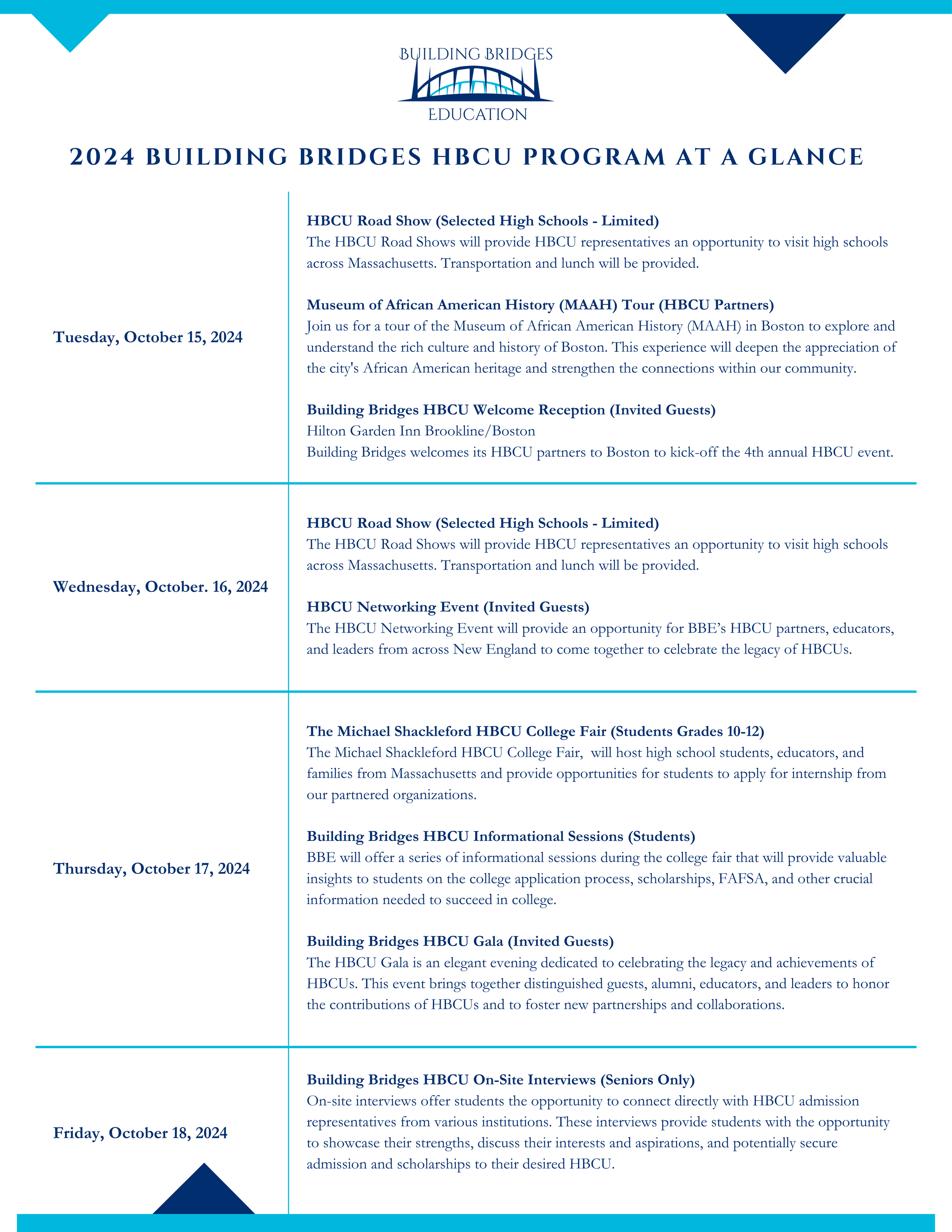 Bridge Program Requirements RSVP 1 — Building Bridges Education