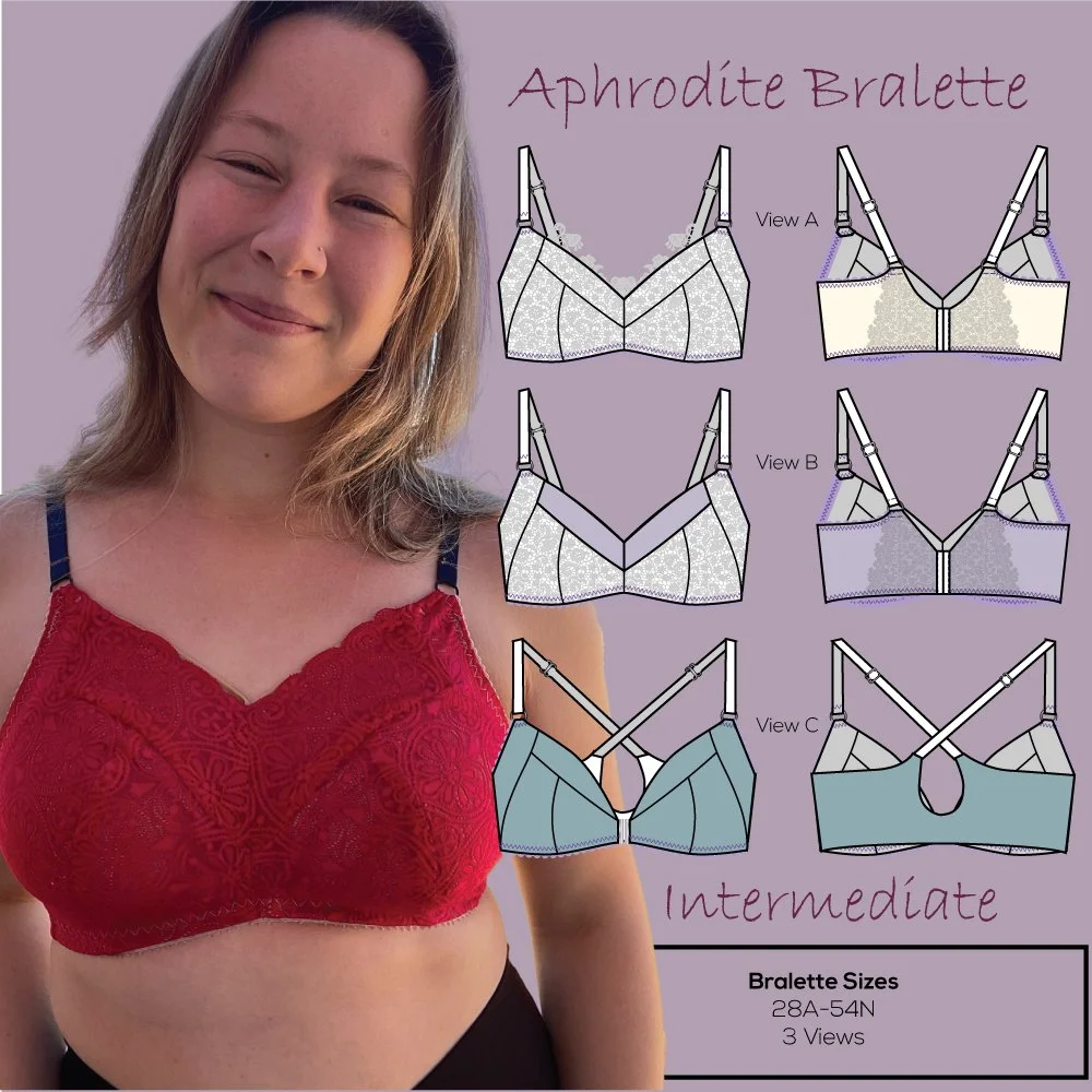 Aphrodite Bra Pattern Band Sizes 40-54