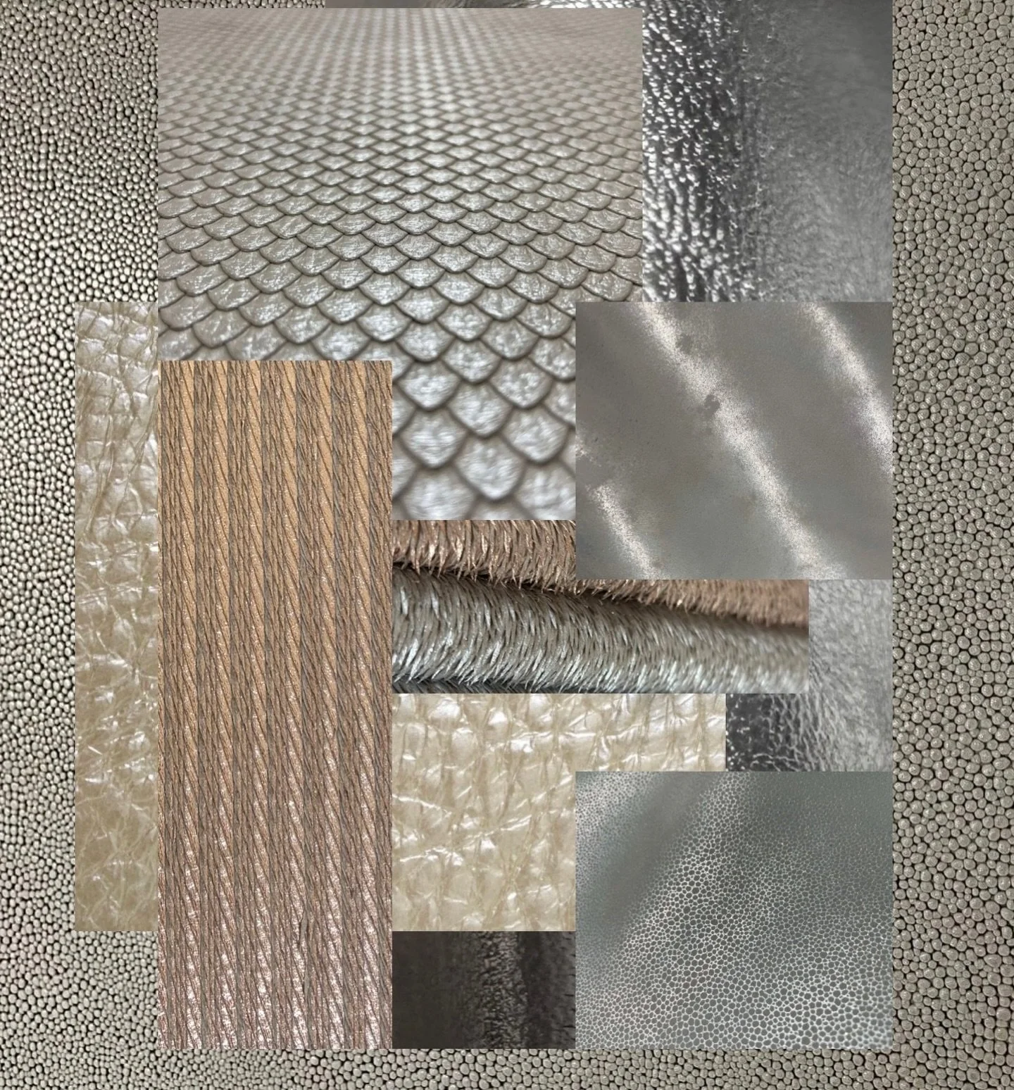A selection of metallic leathers featuring textures, shimmering scales and subtle pearlescence and sculpted surface patterns. 

Designed for impactful upholstery, wall panels, and feature elements in luxury interior projects.

#metallicleather #super