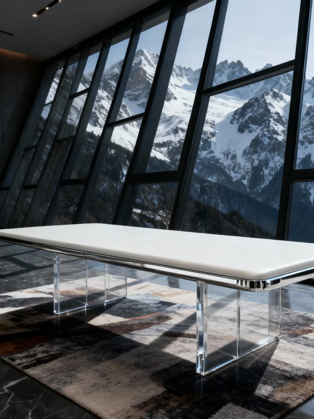 This sleek desktop showcases Newton&rsquo;s smart, even finish in Clarity &mdash; a leather designed for joinery, panelling and work surfaces where durability matters just as much as aesthetics. Cleanable, resilient to spillages, and quietly luxuriou