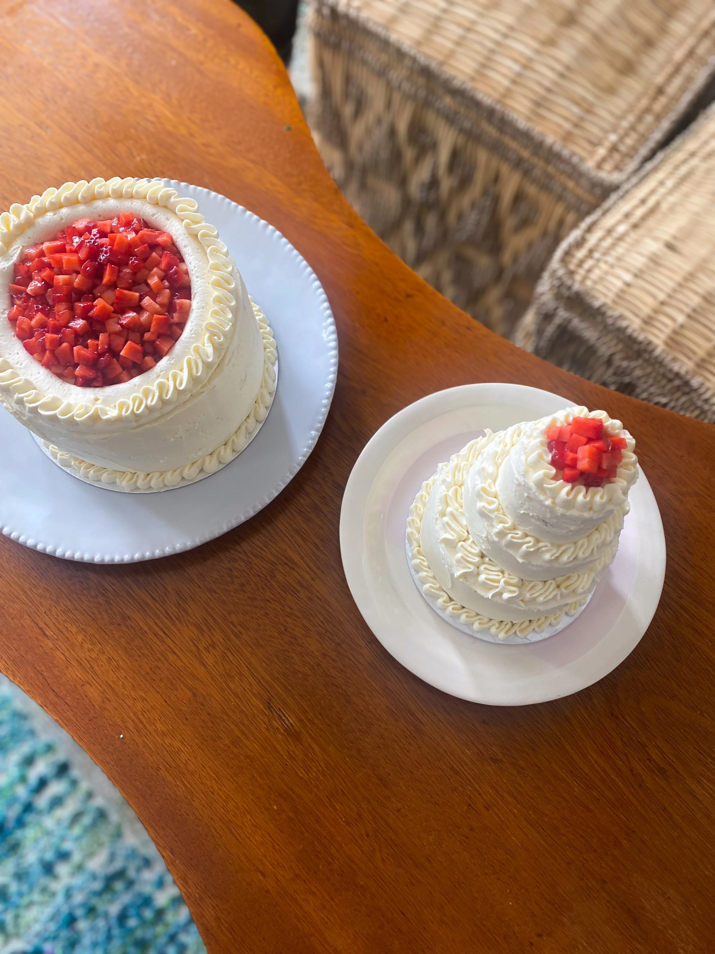 Bespoke birthday cakes, gluten free and dairy free with fresh strawberries and vanilla buttercream.jpg