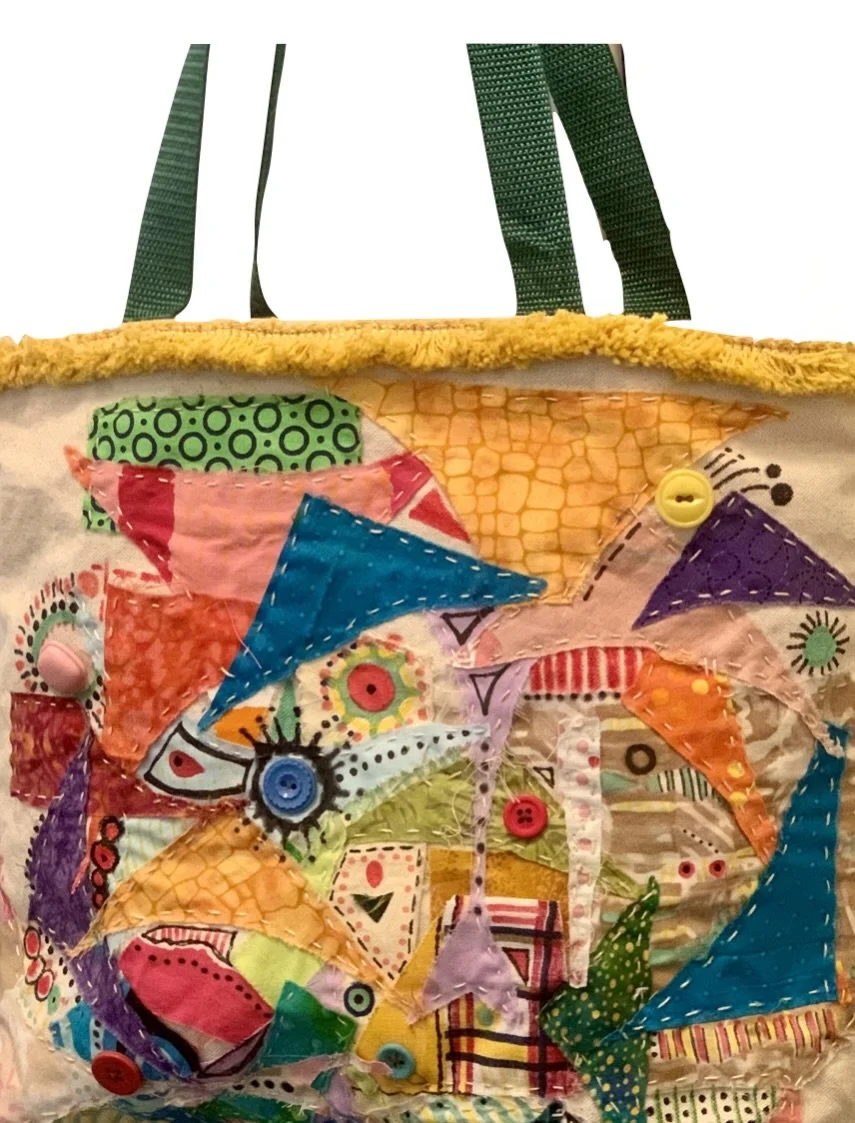 WORKSHOP  # 3- Fiber Collage  Tote Bag ReMix