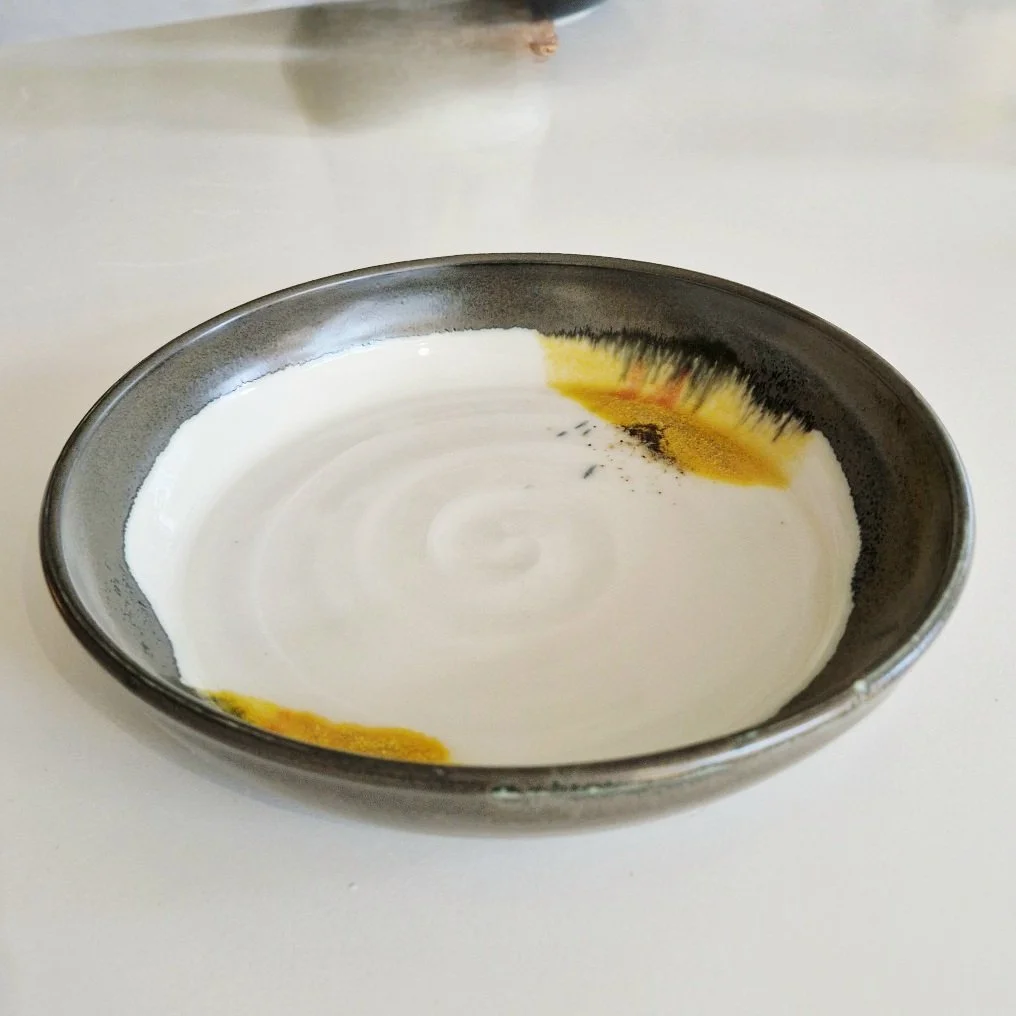 Lysvæld keramikfad