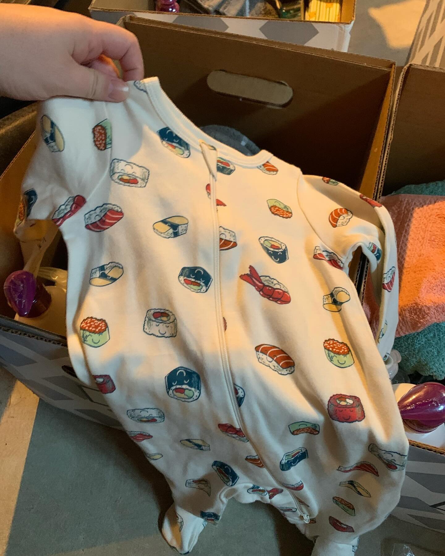 One lucky baby is going to get this sushi sleep and play @amandaesaliba &lsquo;s mom donated at the @daytonrighttolife baby shower this month. We are looking forward to blessing some new moms!