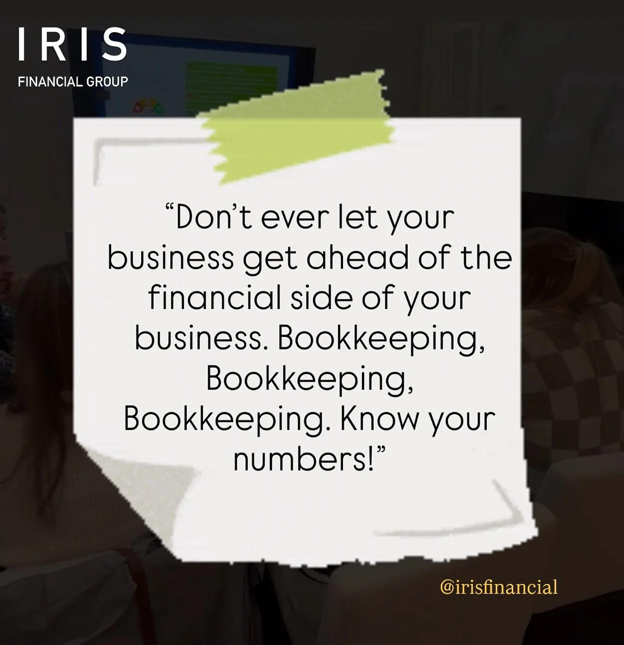 Don’t ever let your business get ahead of the financial side of your business. Bookkeeping, Bookkeeping, Bookkeeping. Know your numbers!✨
#IrisFinancialGroup 
#BusinessManagement
#FractionalCFO
#BusinessGrowth 
#BusinessTips #FinancialFreedom